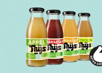 Frisdrankenmerk Thijs-drinks maakt sap van overtollig fruit.